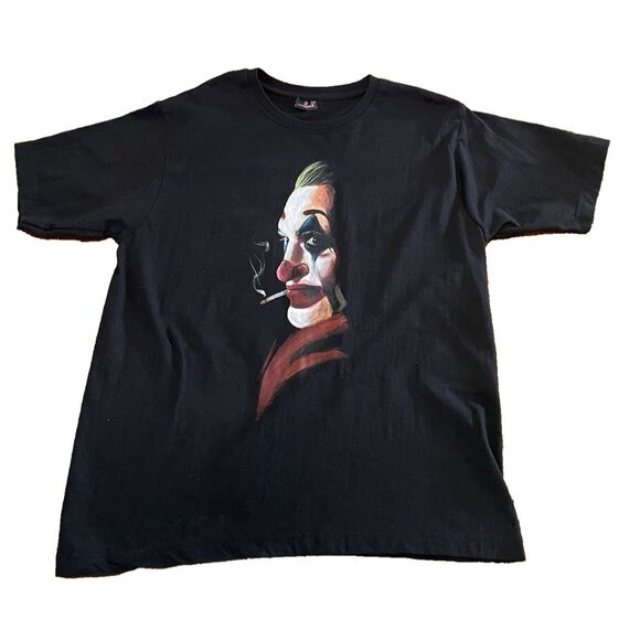The JOKER Joaquin Phoenix Tee Shirt Mens Med? Black Face Side View Cotton Clown - Picture 5 of 10